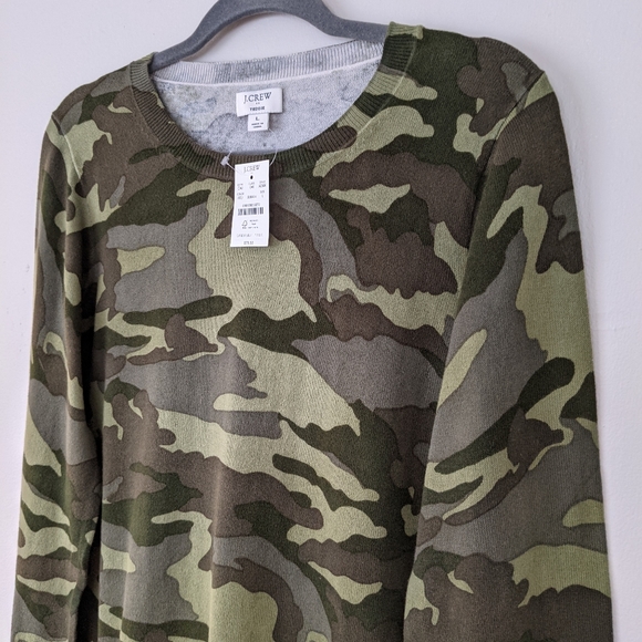 J. Crew Camo Teddie Sweater - Picture 2 of 11